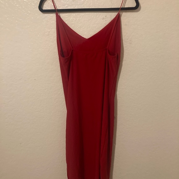 Mind Code Strapless Red Dress - Picture 2 of 4